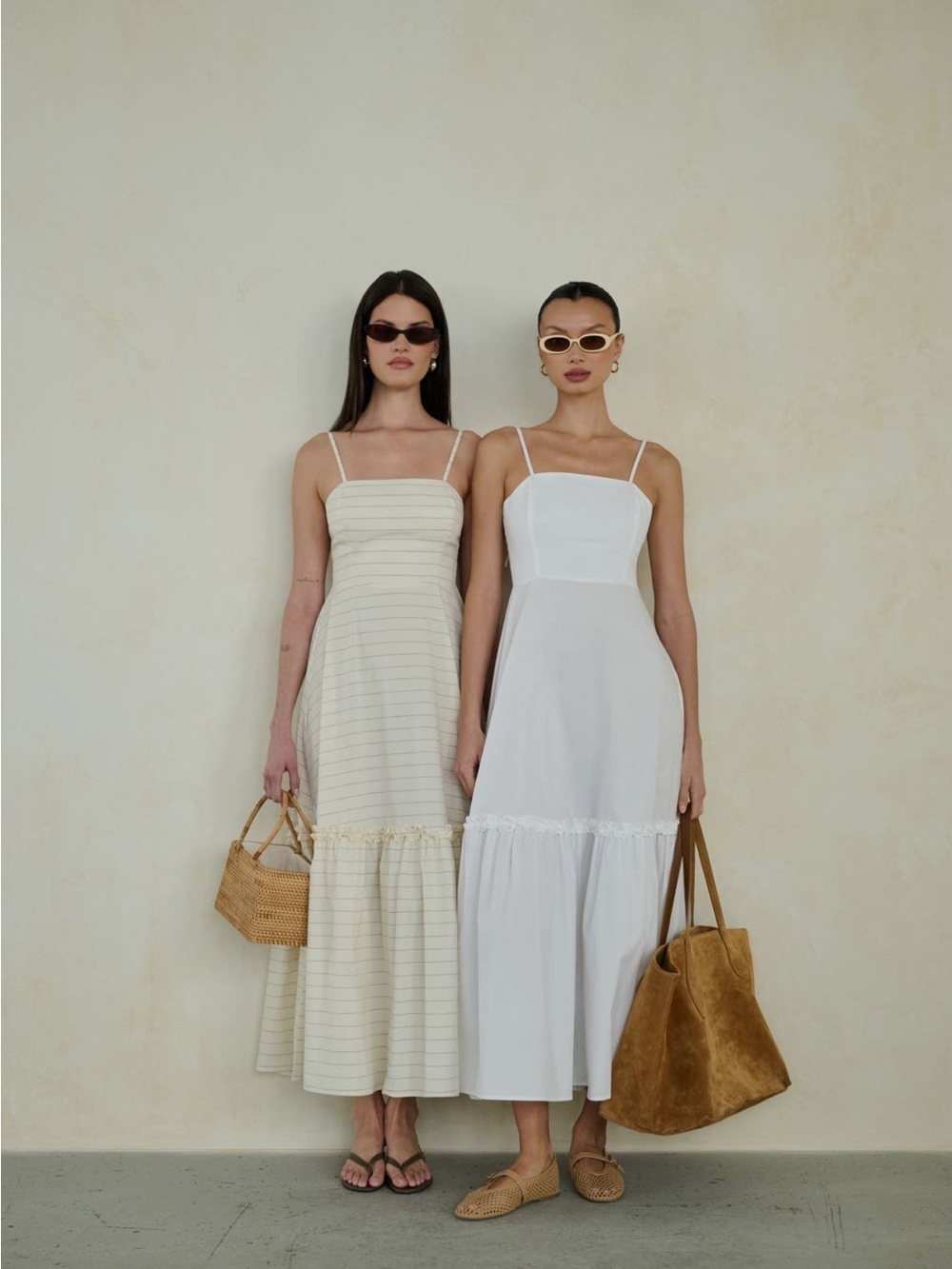 WeWoreWhat Cream Striped Maxi Dress